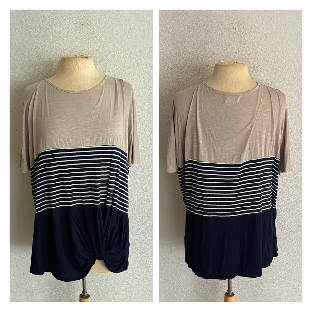 Maurices striped knotted tee